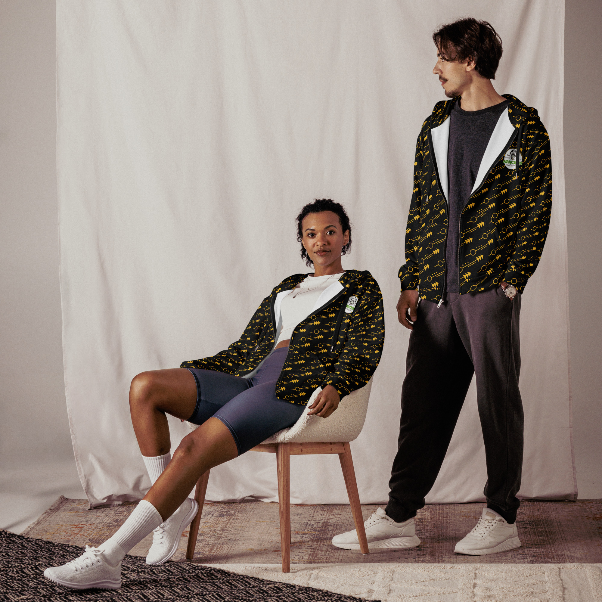 Sweat à capuche zippé unisexe