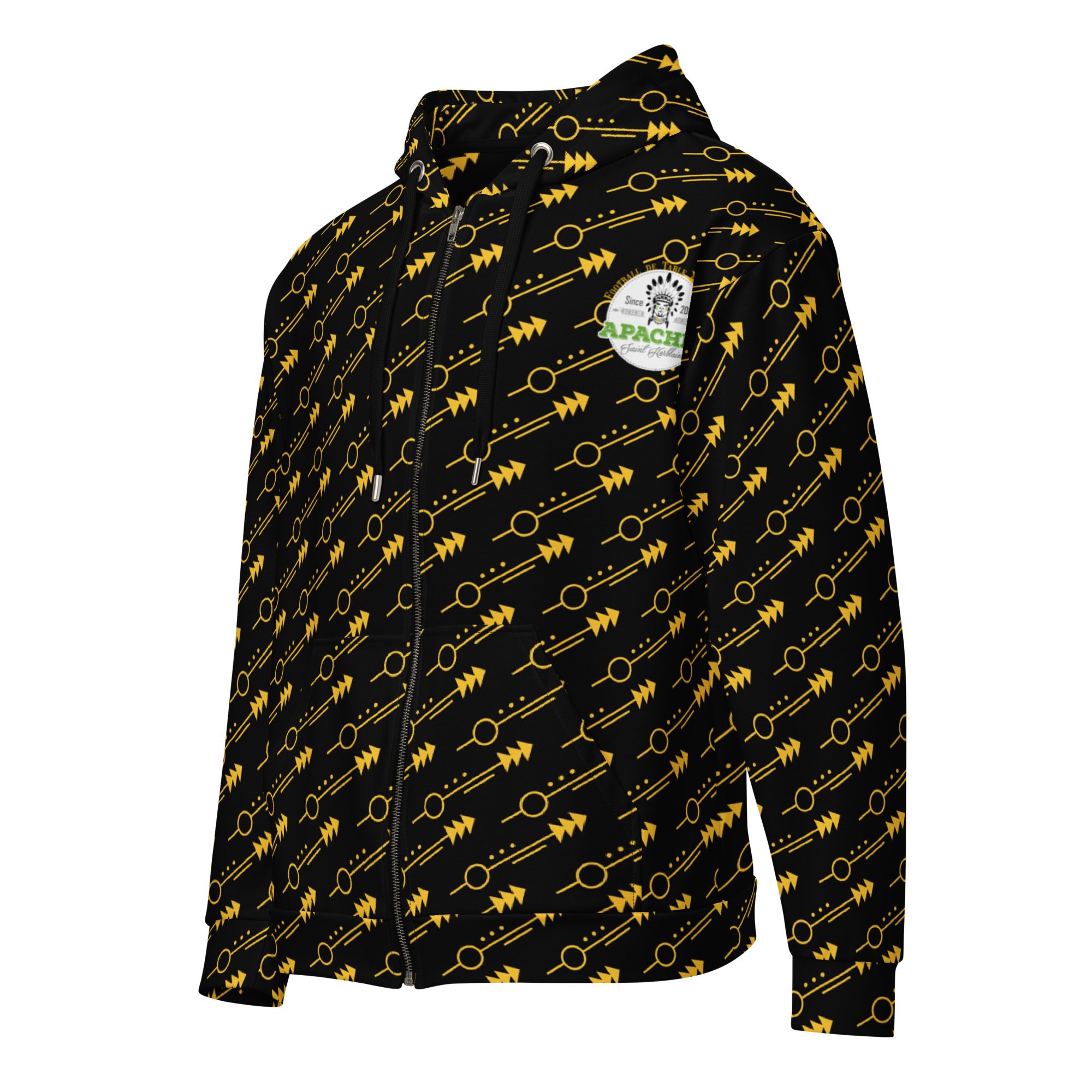 Sweat à capuche zippé unisexe – Image 2